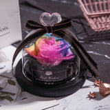 KOMAMY  Eternal Real Rose Home Decor With LED in Glass