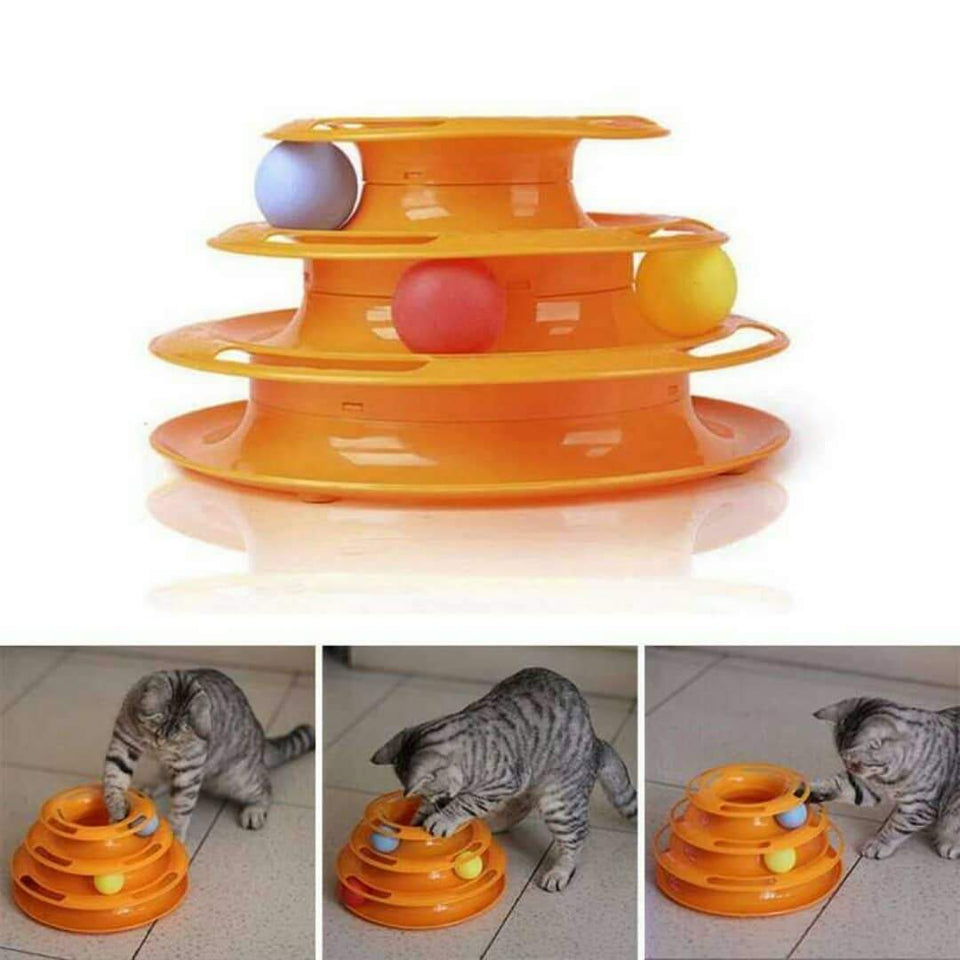 Interactive Cat Track Tower