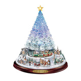 Crystal Tree Christmas Sticker Paintings-Wonderland Express-Christmas Tree Rotating Sculpture Train