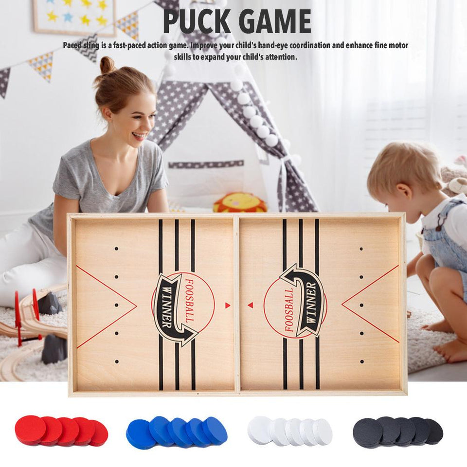 Fast Sling Puck Game Paced, Tinfence Table Desktop Battle,Winner Board Games Toys for Adults Parent-Child Interactive Chess Toy Board Table Game (22.7 in x 12.5 in)
