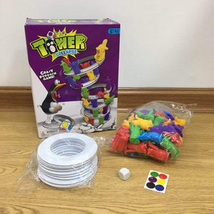 Penguin Tower Collapse Desktop Game Balance Toy Challenge Tower