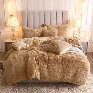 Faux Fur Fluffy Bed Cover