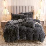 Faux Fur Fluffy Bed Cover