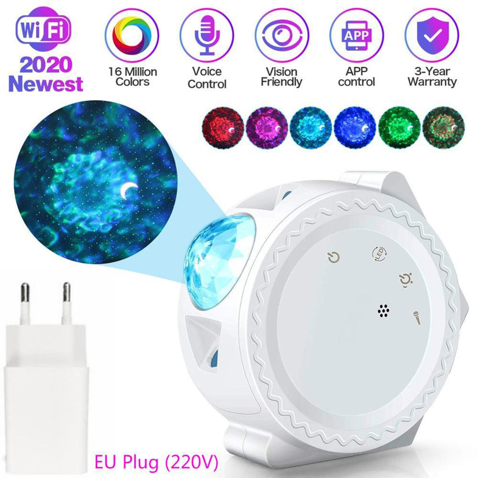 Starry Sky Galaxy Projector - Christmas Gift
Colorful Starry Sky Galaxy Projector Bluetooth USB Voice Control Music Player LED Night Light USB Charging Projection Lamp Gift