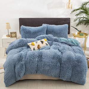 Faux Fur Fluffy Bed Cover