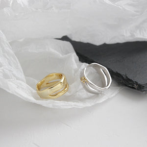 Double Row Geometric Adjustable Ring Posted