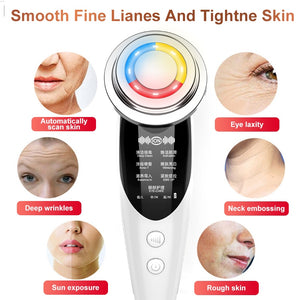 7in1 Face Massager RF Microcurrent Mesotherapy