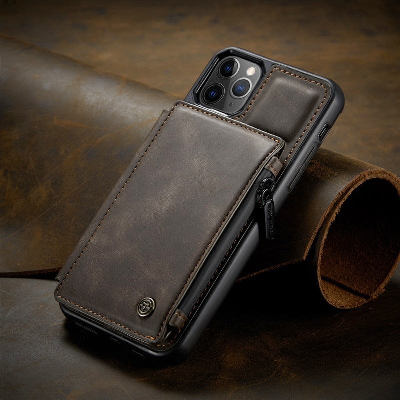Luxury Genuine Leather Phone Wallet Case