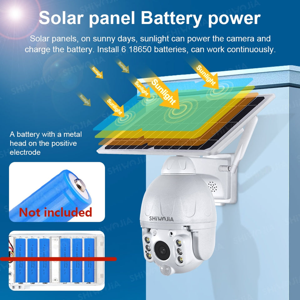 Solar Powered Wireless Outdoor Waterproof Camera