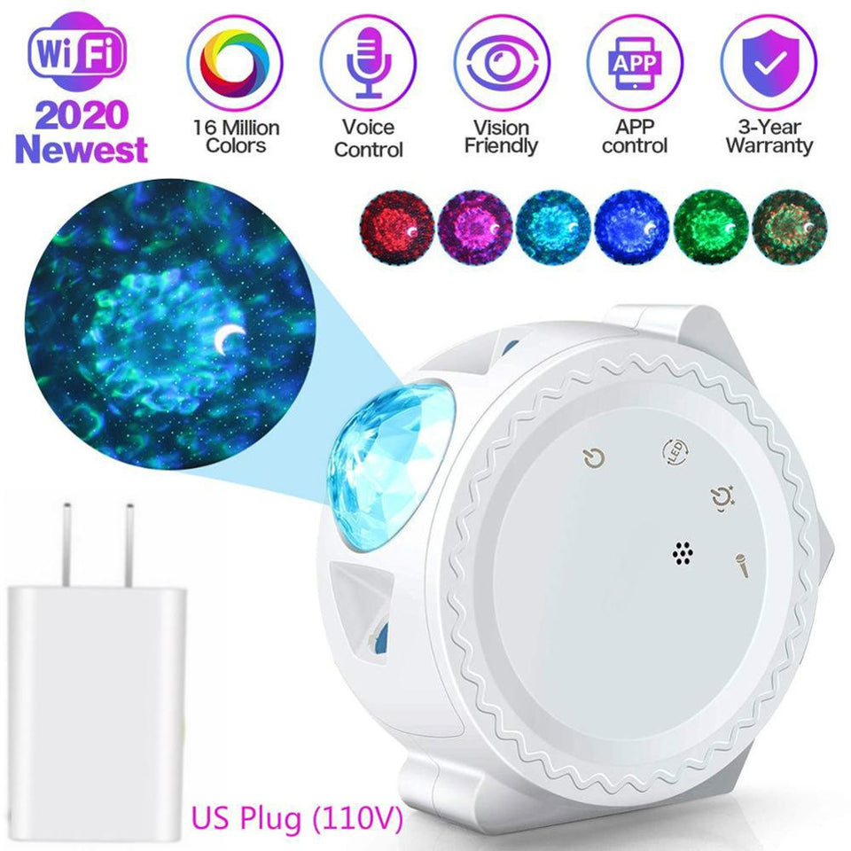 Starry Sky Galaxy Projector - Christmas Gift
Colorful Starry Sky Galaxy Projector Bluetooth USB Voice Control Music Player LED Night Light USB Charging Projection Lamp Gift