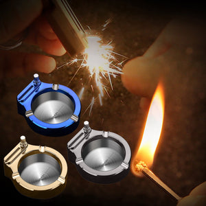 Retro Metal ash jar Ten Thousand Match Lighter