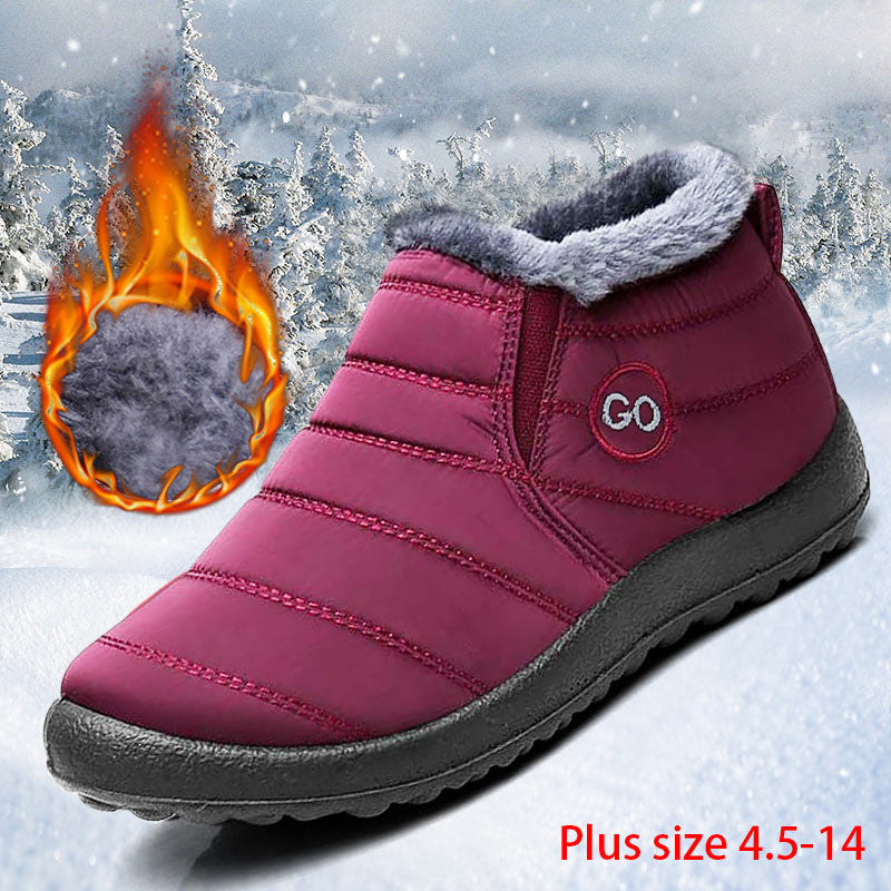 Waterproof Fur Lined Snow Short Boots
