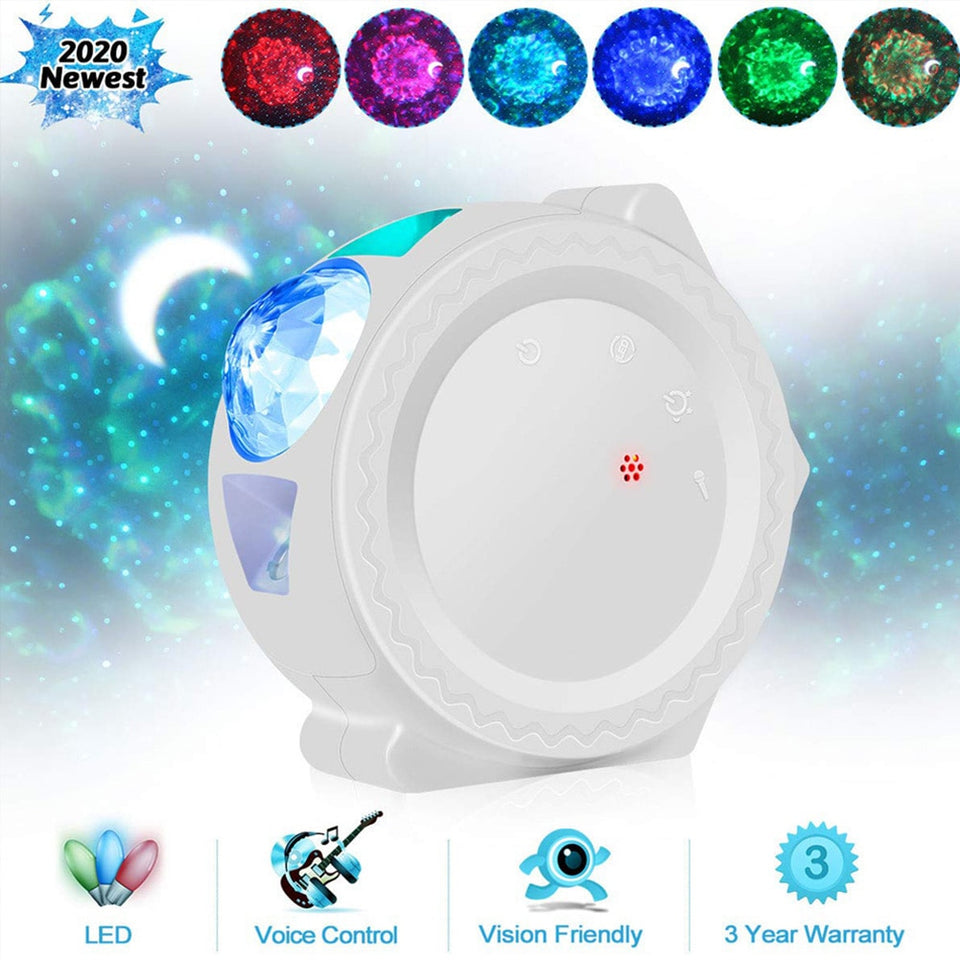 Starry Sky Galaxy Projector - Christmas Gift
Colorful Starry Sky Galaxy Projector Bluetooth USB Voice Control Music Player LED Night Light USB Charging Projection Lamp Gift