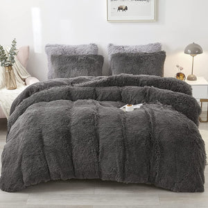 Faux Fur Fluffy Bed Cover