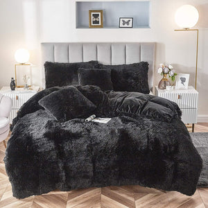 Faux Fur Fluffy Bed Cover