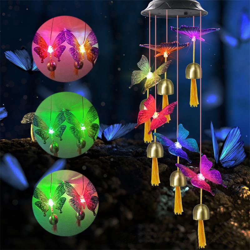 Solar-Powered Dangling Hummingbird Lights