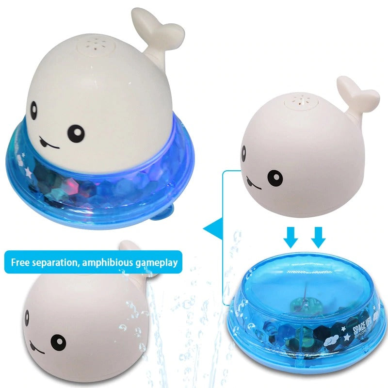 KOMAMY SPRINKLER WHALE BATH TOY WITH LED LIGHTS