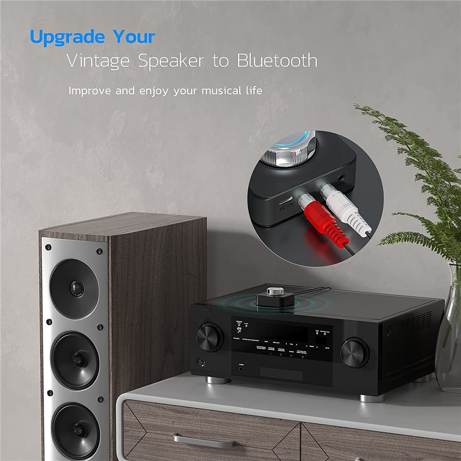 Bluetooth 5.0 Audio RCA Receiver