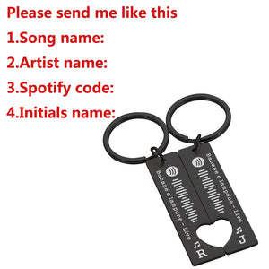 Custom Spotify Code Keychain Heart