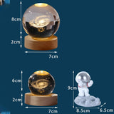 Luminous 3D Glowing Crystal Globe