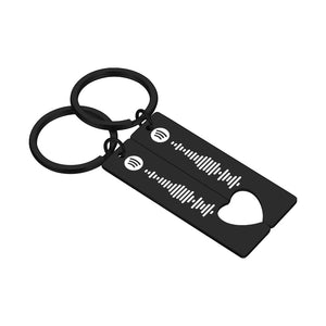 Custom Spotify Code Keychain Heart